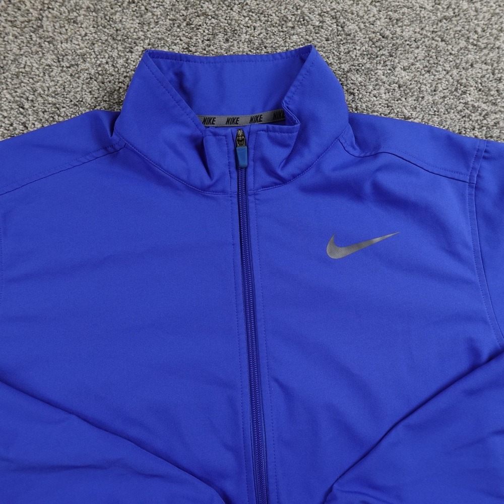 Nike Jacket Mens Large Blue Dri FIT Full Zip Athletic Performance‎ Windbreaker